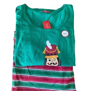 NWTFamily PJs Pajama Set Green Red Christmas Nutcracker Women’s XXL Macys PJ’S